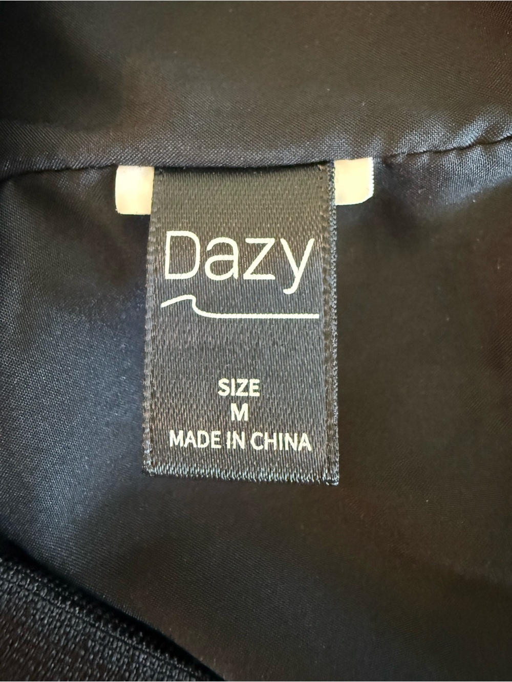 DAZY Black Crew Neck Tailored Vest Jacket Gold Buttons Medium - Picture 5 of 5